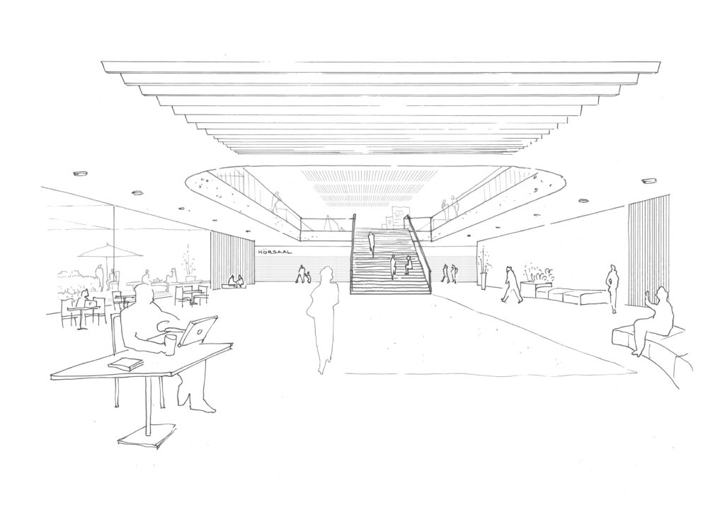 Sketch of a Foyer, for Schenker Salvi Weber Architekten